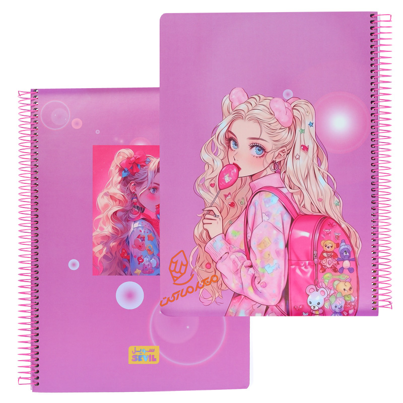 دفتر 100 برگ رحلی طرح انیمیشن کد 874 سویل SEVIL (4).jpg