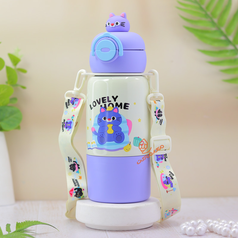 فلاسک 480 میل فانتزی طرح گربه بازیگوش H-298 (6).jpg