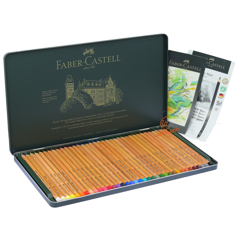 مداد رنگی پاستل 36 رنگ جعبه فلزی فابر کاستل FABERCASTELL (4).jpg
