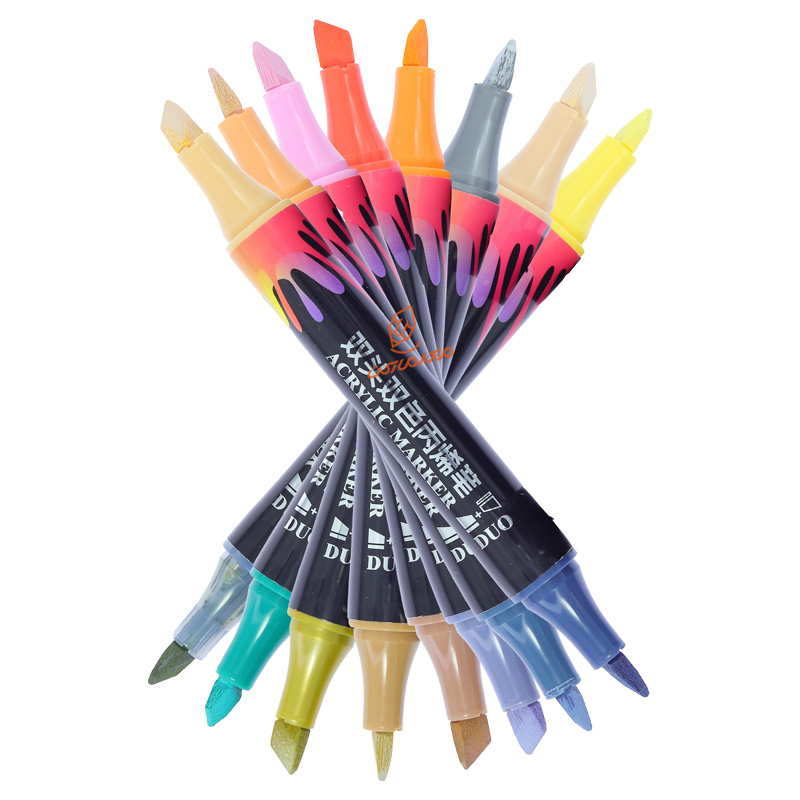 ماژیک اکریلیک 2 سرتخت مدل متالیک CS-H913