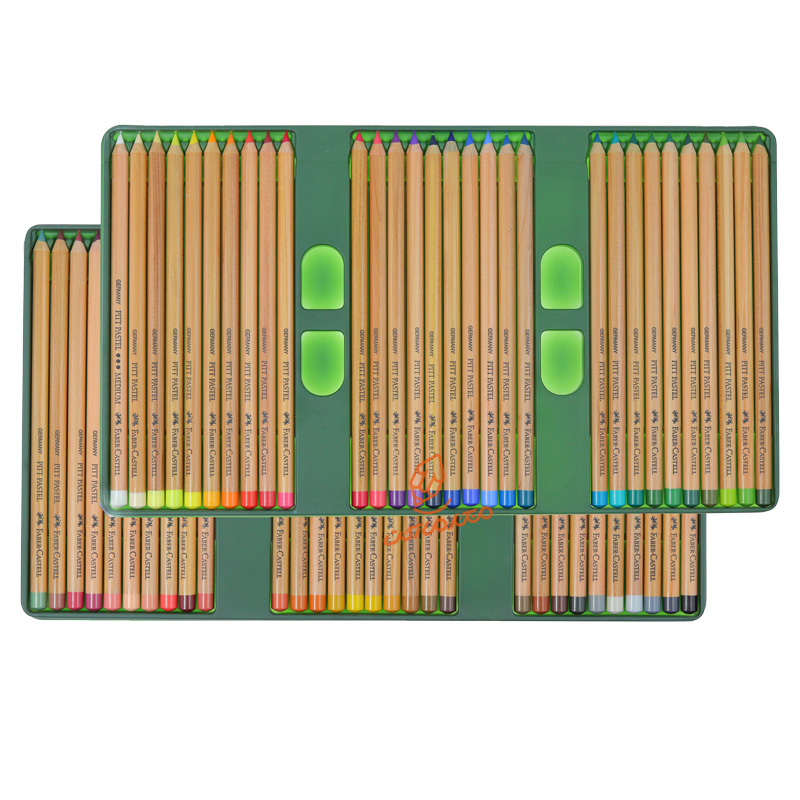 مداد پاستل 60 رنگ جعبه فلزی فابر کاستل FABERCASTELL (2).jpg