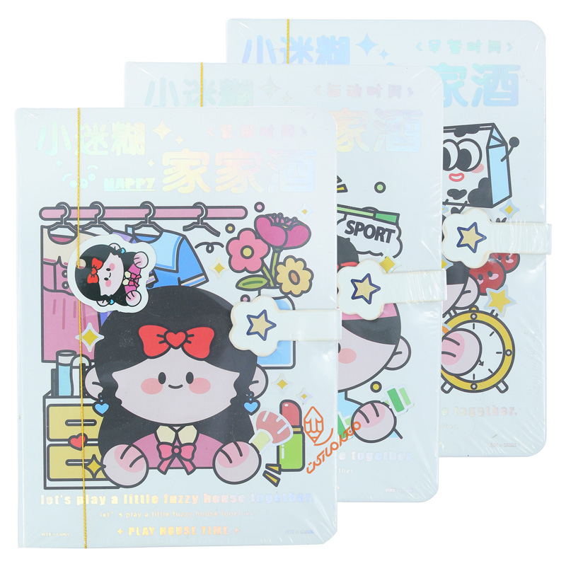 دفترچه  فانتزی طرح ZH-35-241  HAPPY GIRL