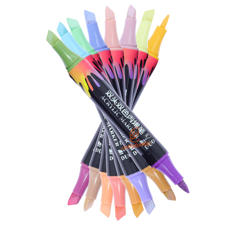 ماژیک اکریلیک 2 سر تخت مدل پاستلی CS-H914