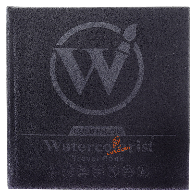 دفترچه بلوک آبرنگ کلد پرس 19*19  (300 گرم-جلد چرمی ) واترکالریست