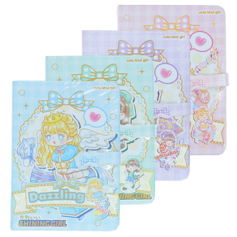 دفترچه یادداشت طرح برجسته فانتزی طرح دختر موطلایی ZH-63-111