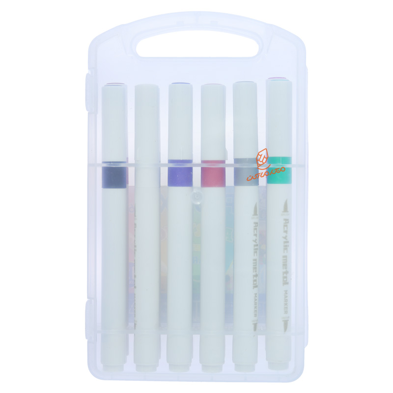 ماژیک اکریلیک 12 رنگ مدل متالیک P-1612 پیداکس PIDAX (2).jpg