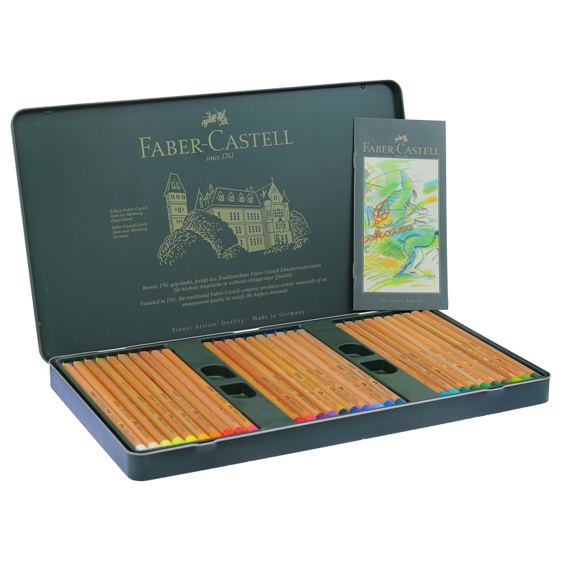مداد پاستل 60 رنگ جعبه فلزی فابر کاستل FABERCASTELL (5).jpg