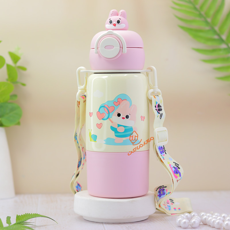 فلاسک 480 میل فانتزی طرح گربه بازیگوش H-298 (4).jpg