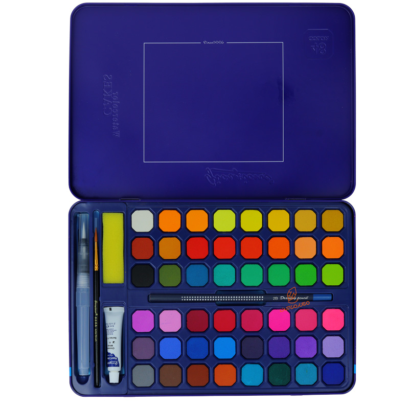 آبرنگ حرفه ای 48 رنگ جعبه فلزی جورجیونه GFGIORGIONE (4).jpg