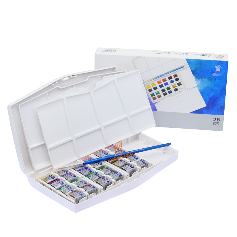 آبرنگ قرصی 24 رنگ قرص کوچک کاتمن وینزور