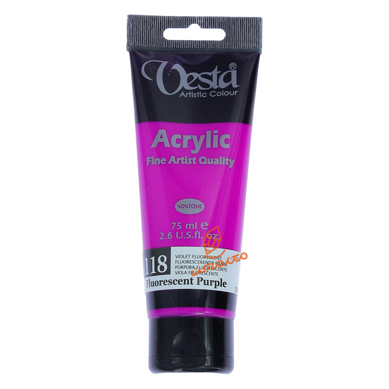 رنگ اکریلیک 75 میل تک رنگ وستا VESTA - Fluorescent Purple  118.jpg