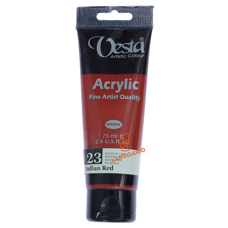 رنگ اکریلیک 75 میل تک رنگ وستا VESTA - Indian Red  23.jpg