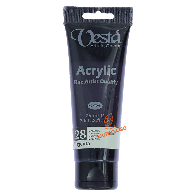 رنگ اکریلیک 75 میل تک رنگ وستا VESTA - Magenta  28.jpg