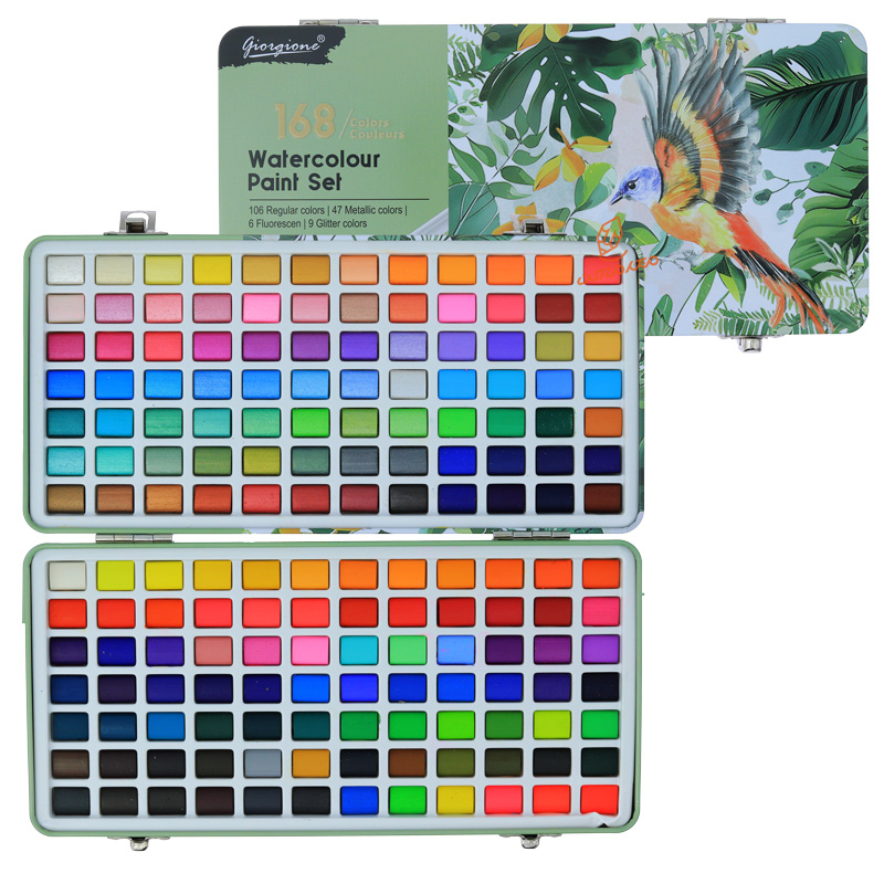 آبرنگ حرفه ای 168 رنگ جورجیون GFGIORGIONE