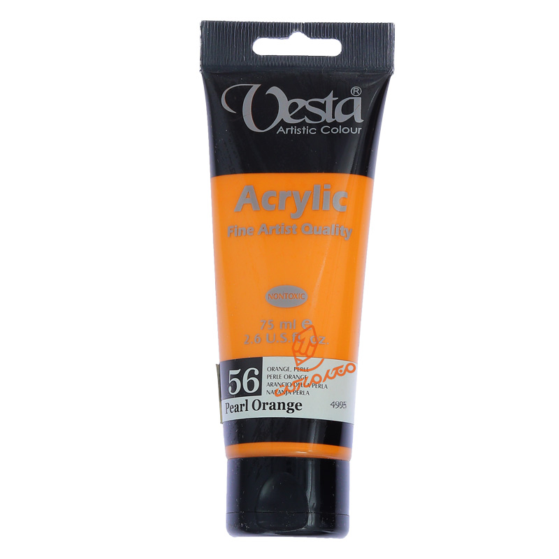 رنگ اکریلیک 75 میل تک رنگ وستا VESTA - Pearl Orange  56.jpg