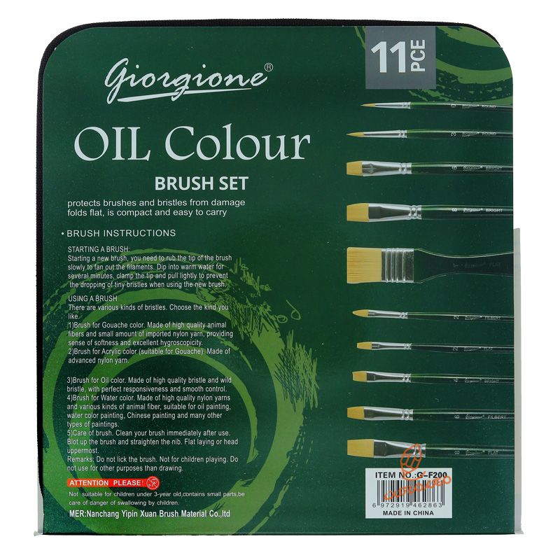 ست قلم مو میکس 10 عددی به همراه کیف G-F200 جورجیونه GIORGIONE (7).jpg