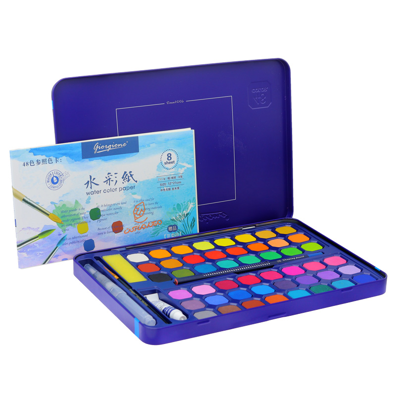 آبرنگ حرفه ای 48 رنگ جعبه فلزی جورجیون GFGIORGIONE