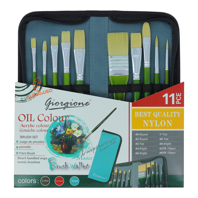 ست قلم مو میکس 10 عددی به همراه کیف G-F200 جورجیون GIORGIONE