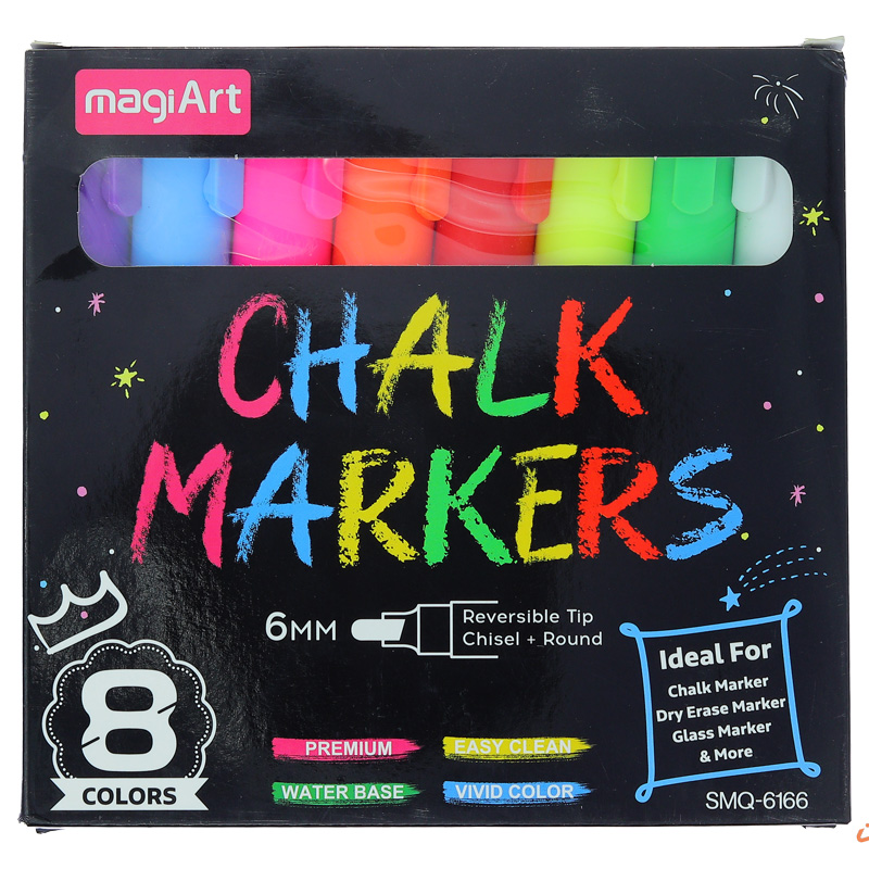 ماژیک گلس برد مدل نئون 8 رنگ AY-6166