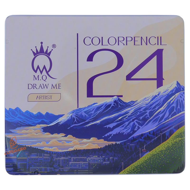 مداد رنگی 24 رنگ آرتیست جعبه فلزی طرح پرنده ام کیو MQ (3).jpg