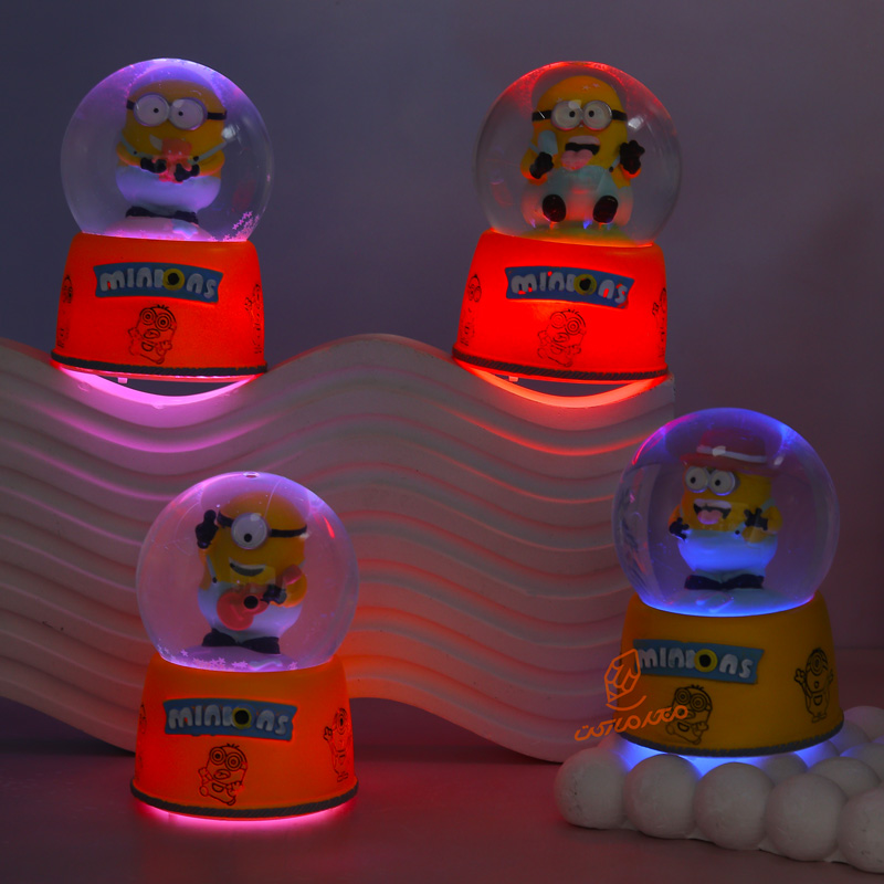 گوی فانتزی چراغ دار 10 سانت مدل مینیون کد C-03 (6).jpg
