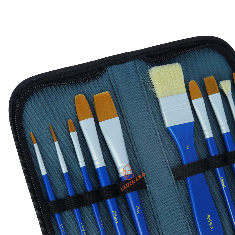 ست قلم مو میکس (مخصوص اکریلیک) 10 عددی به همراه کیف 0037 مونمارت MONTMART (7).jpg