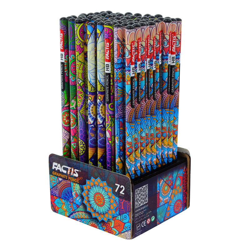 مداد مشکی 72 عددی بدنه طرحدار فکتیس FACTIS (6).jpg