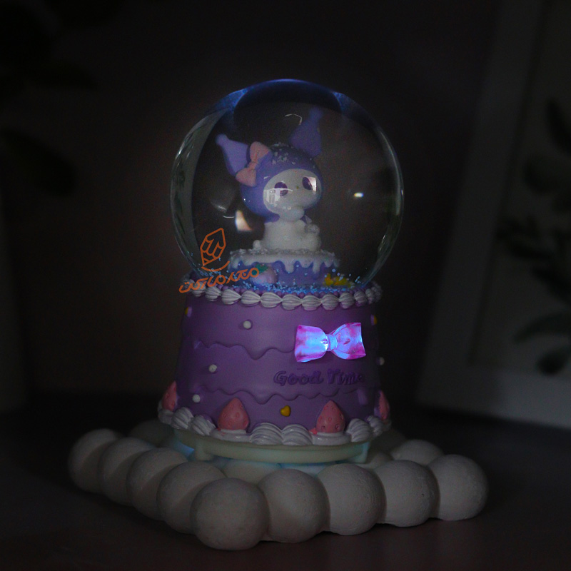 گوی فانتزی چراغ دار 12 سانت مدل کرومی کد B-04 (2).jpg