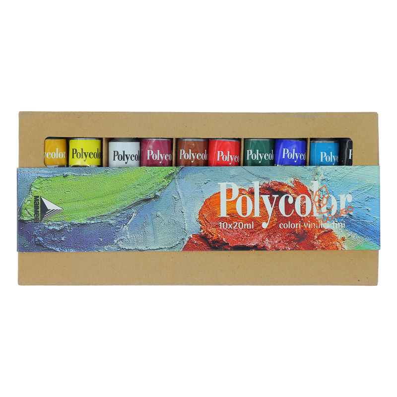 ست اکریلیک 10 رنگ 20 میل پلی کالر مایمری MIIMERI