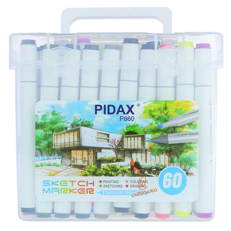 ماژیک راندو 60 رنگ 2 سر کد P860 پیداکس