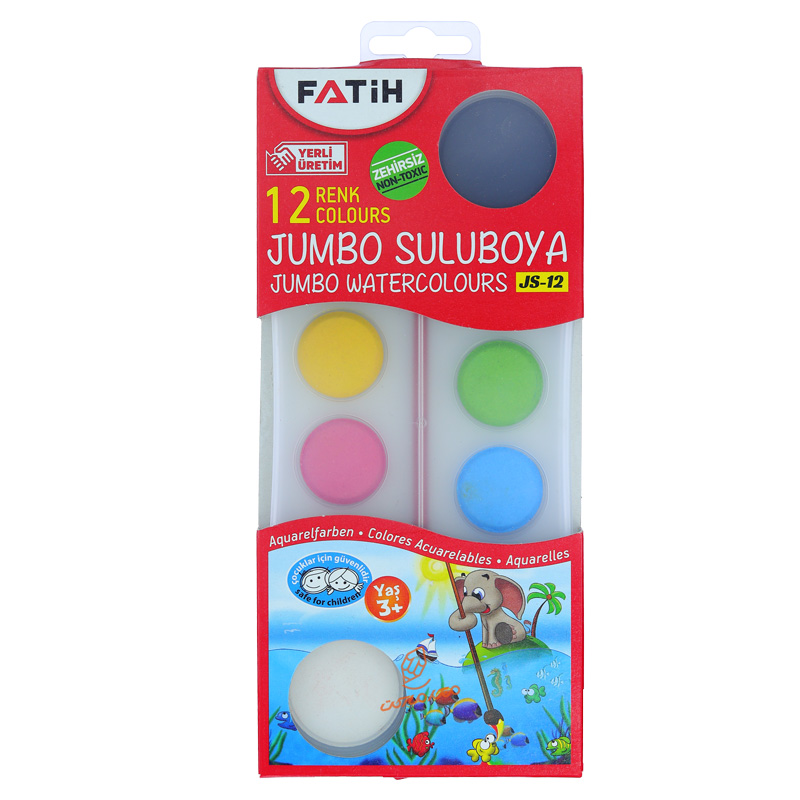 آبرنگ 12 رنگ کد 50035 فاتح