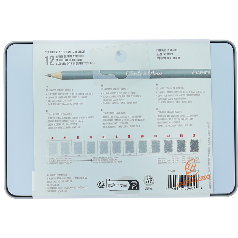 ست مداد طراحی 12 عددی کنته پاریس CONTE A PARIS (4).jpg