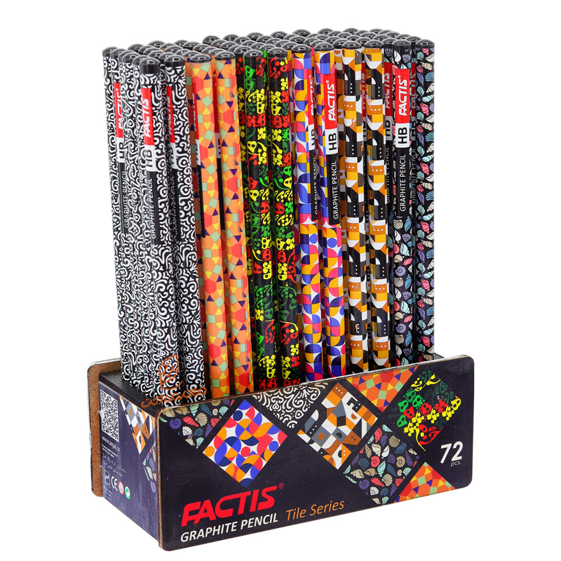 مداد مشکی 72 عددی بدنه طرحدار فکتیس FACTIS (2).jpg