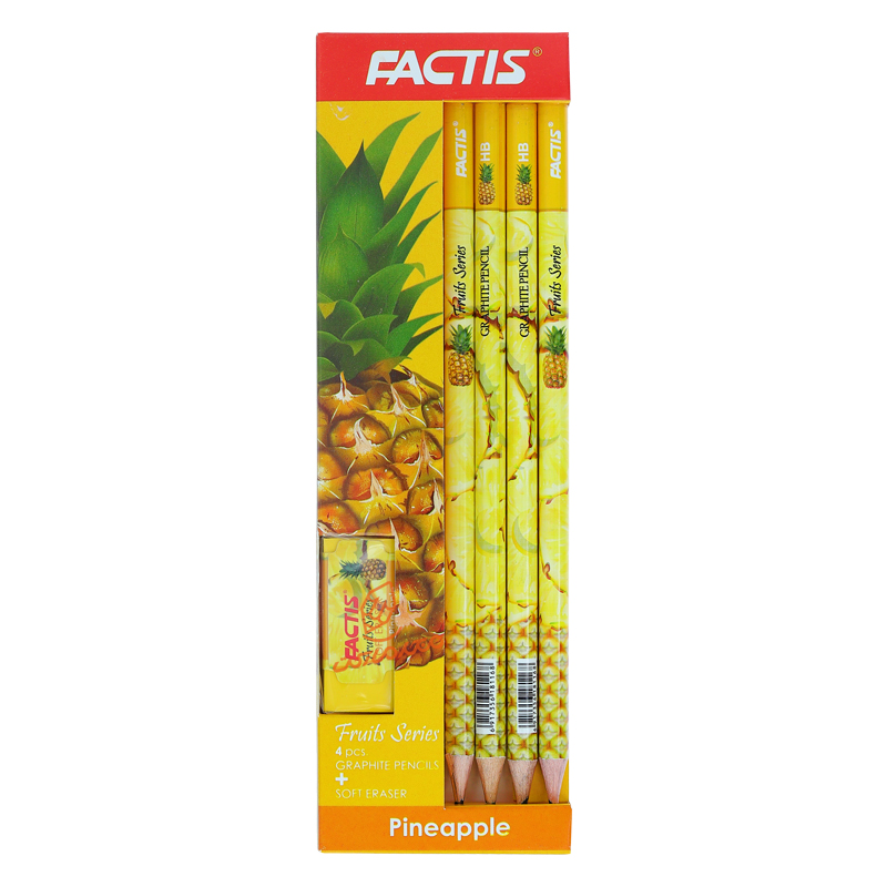 ست مداد مشکی و پاک کن طرح میوه فکتیس FACTIS (6).jpg