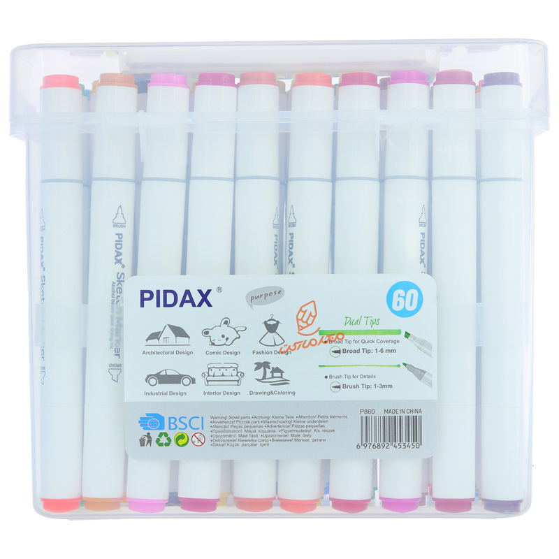 ماژیک راندو 60 رنگ 2 سر کد P860 پیداکس (2).jpg