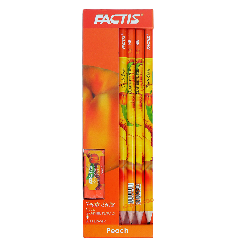 ست مداد مشکی و پاک کن طرح میوه فکتیس FACTIS (10).jpg