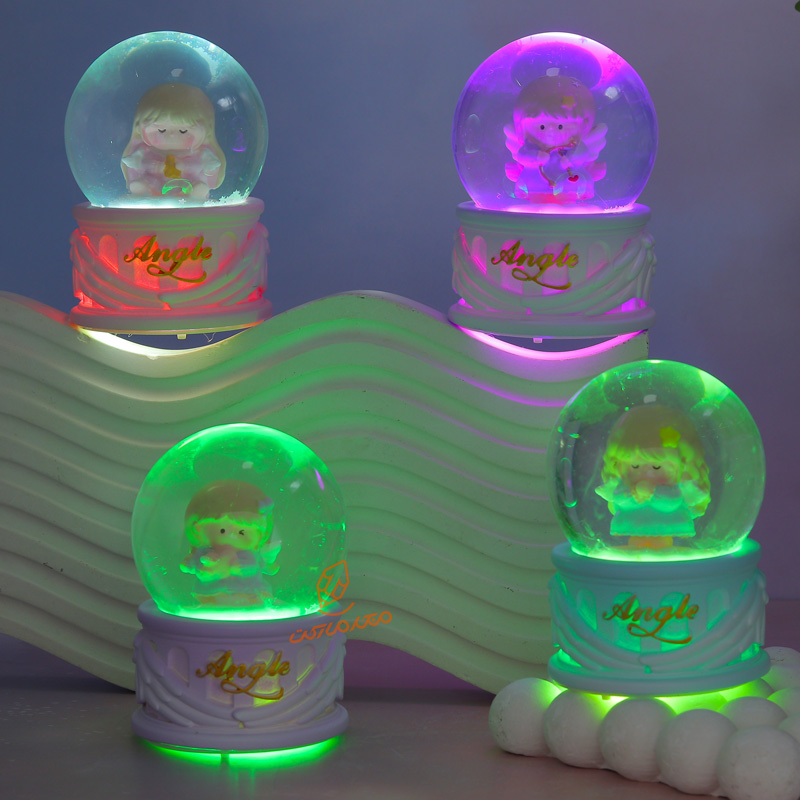 گوی فانتزی چراغ دار 10 سانت مدل فرشته کد C-02 (2).jpg