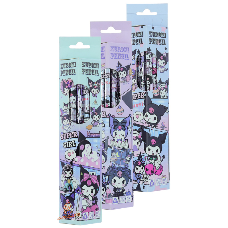 مداد مشکی 12 عددی فانتزی طرح کرومی