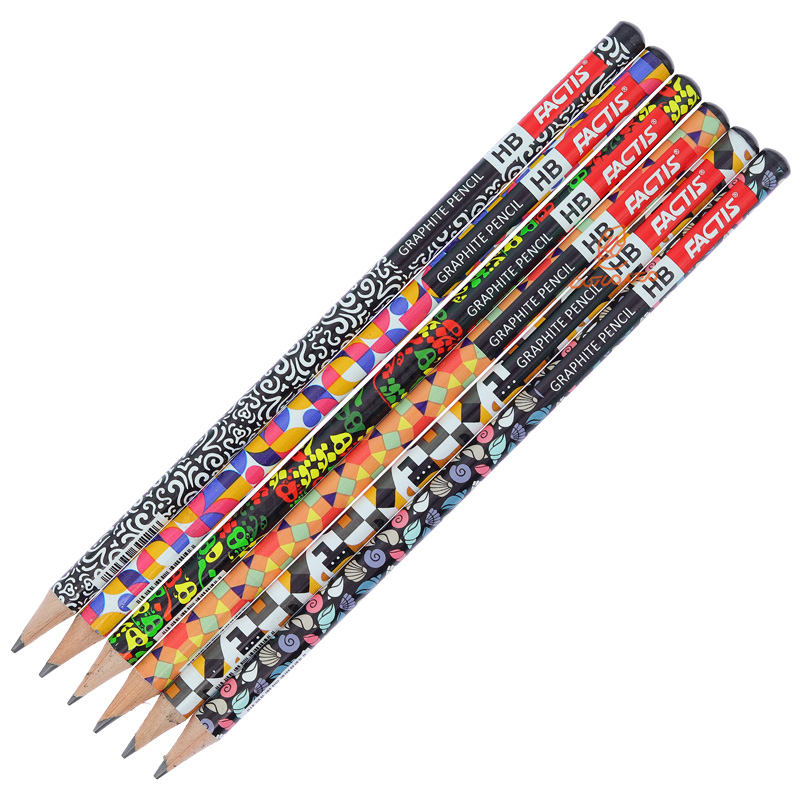 مداد مشکی 72 عددی بدنه طرحدار فکتیس FACTIS (3).jpg