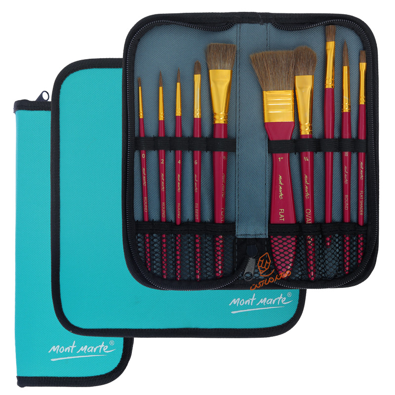 ست قلم مو (مخصوص آبرنگ) 10 عددی 0032 مونمارت MONTMART