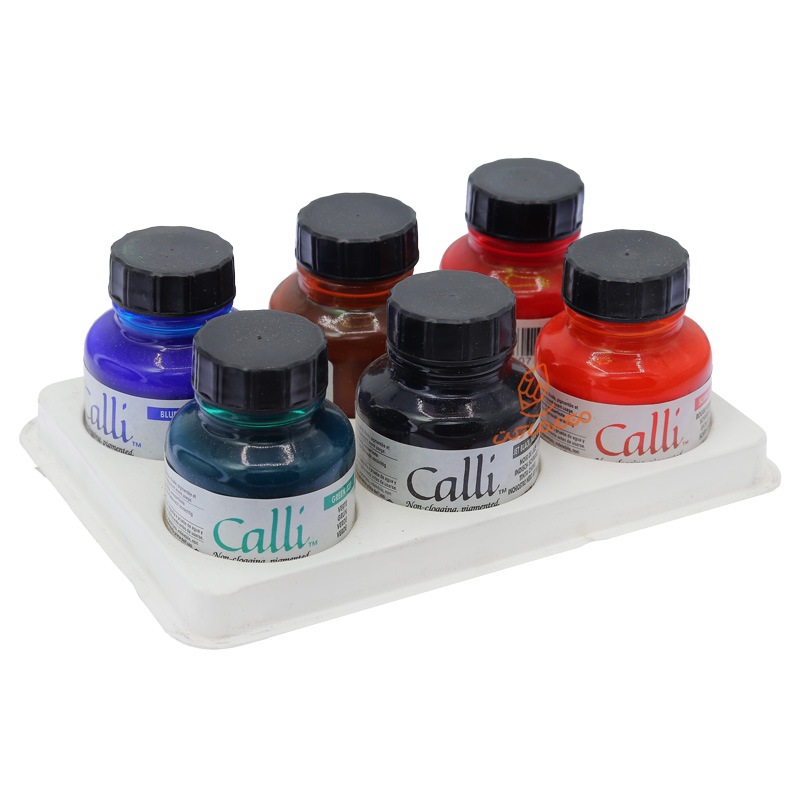 ست جوهر کالیگرافی 6 رنگ 29.5 میل دالر رونی