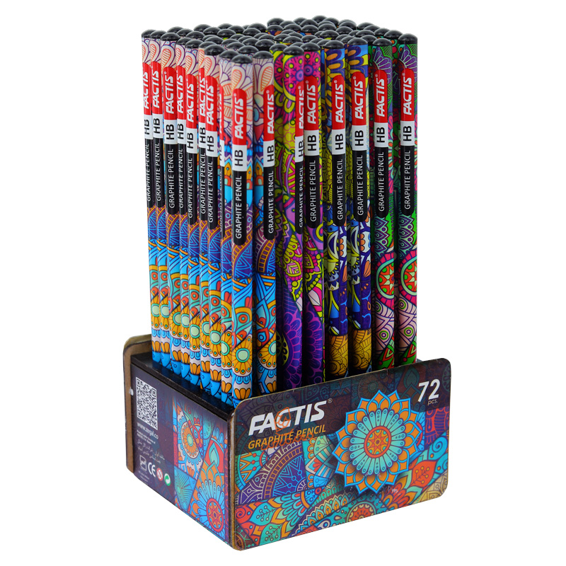 مداد مشکی 72 عددی بدنه طرحدار فکتیس FACTIS (5).jpg