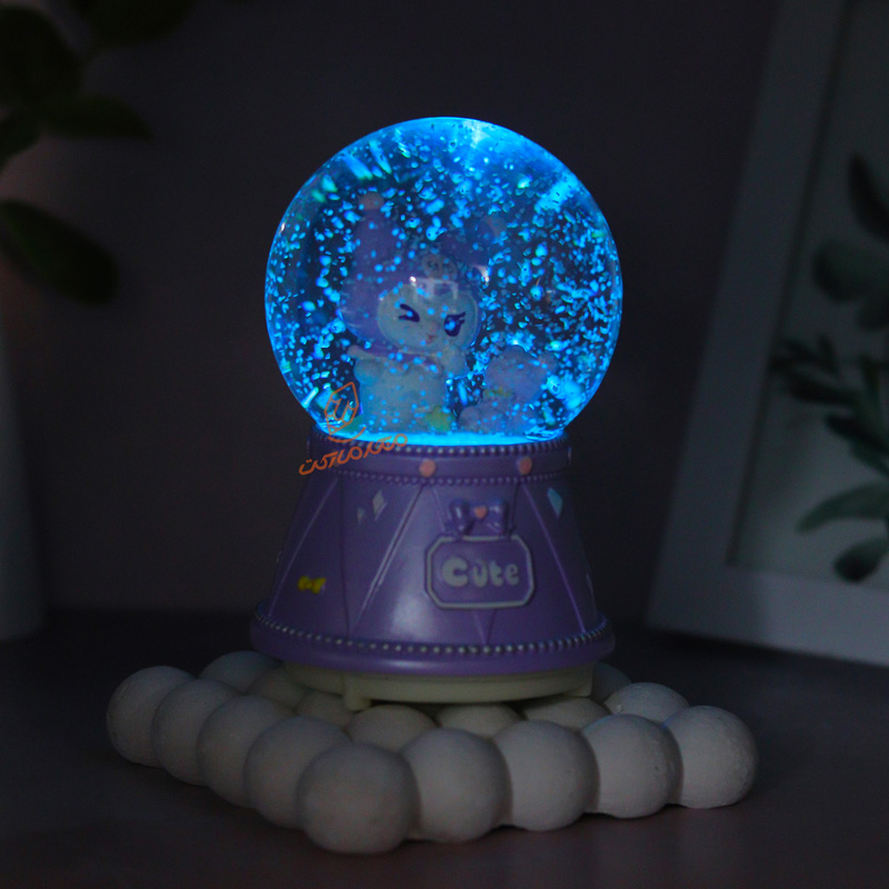 گوی فانتزی چراغ دار 12 سانت مدل کرومی کد B-04 (12).jpg