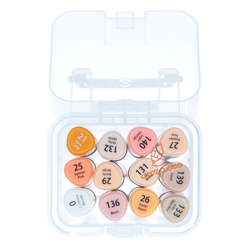 ماژیک راندو 12 رنگ 2 سر طیف پوست کد P312 پیداکس (9).jpg