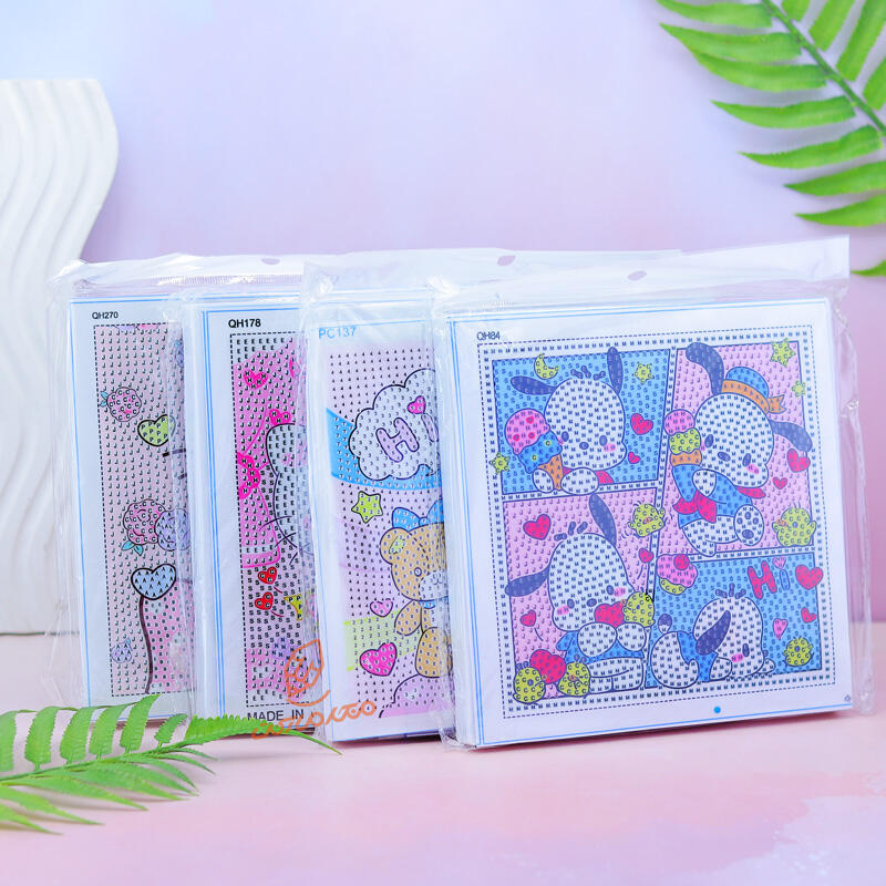 نقاشی الماسی مدل قاب عکس طرح کیتی A-B