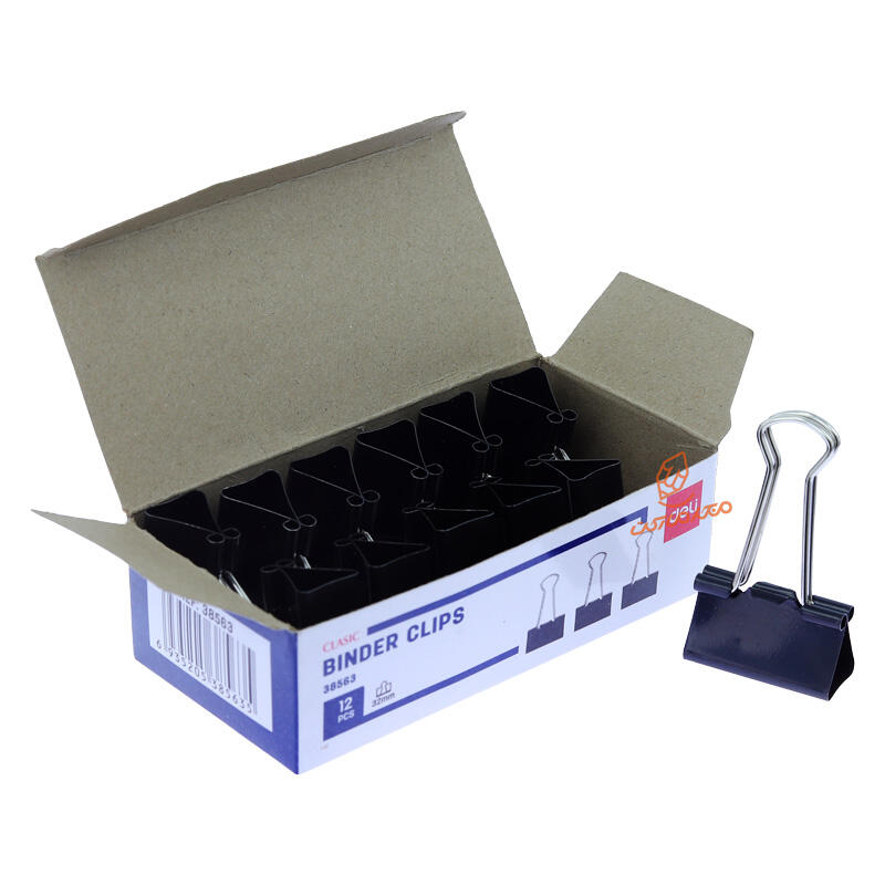 گیره دوبل 32 مشکی کد 38563 بسته 12 عددی دلی (4).jpg