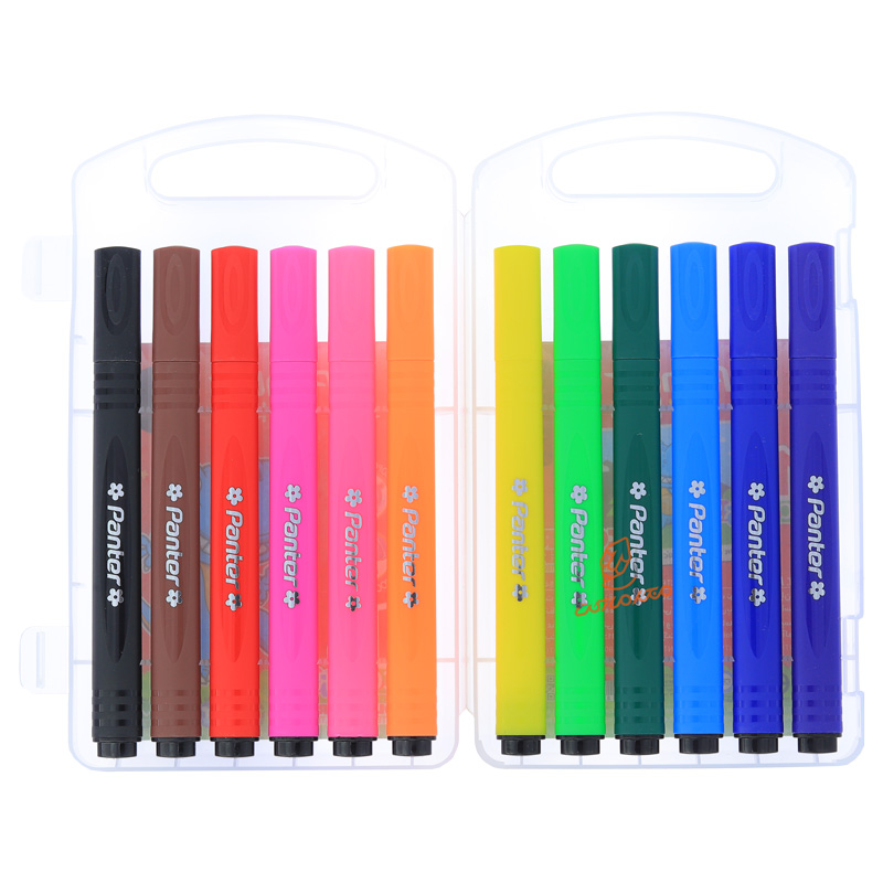 ماژیک 12 رنگ جعبه طلقی TCM- 542 پنتر panter (3).jpg