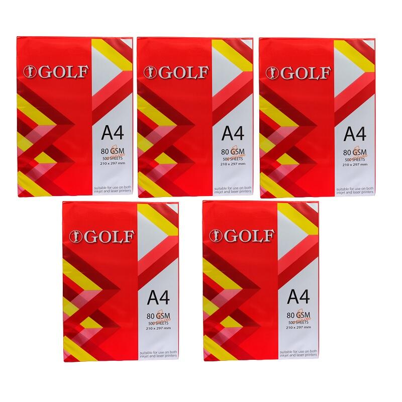 کاغذ A4 گلف 80 گرم GOLF کارتن (2500 برگی)