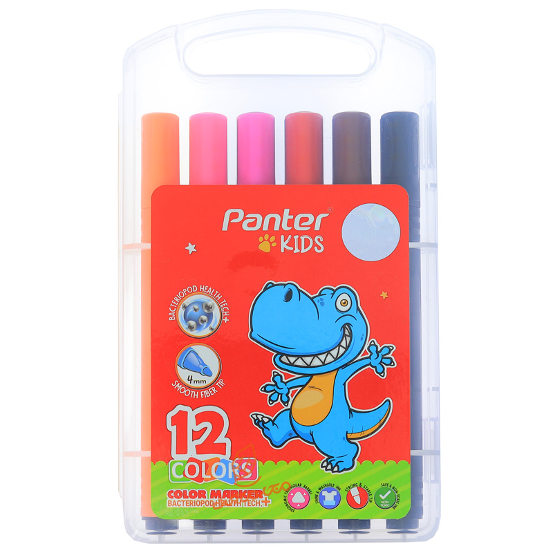 ماژیک 12 رنگ جعبه طلقی TCM- 542 پنتر panter