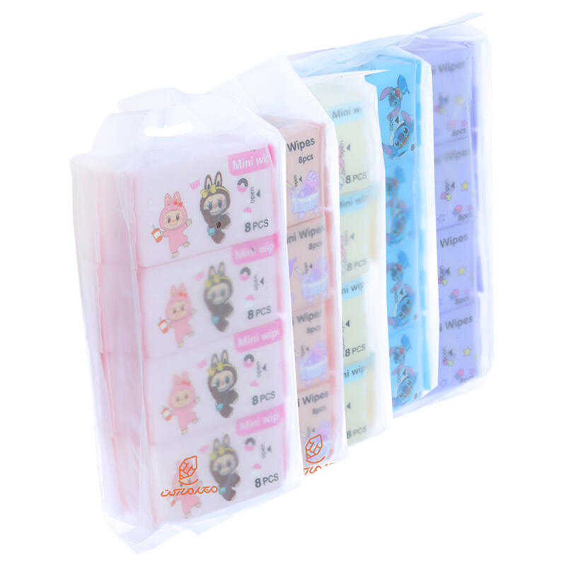 دستمال مرطوب فانتزی بسته ی 8 عددی